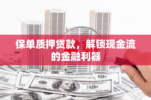 苏家屯保单质押贷款，解锁现金流的金融利器