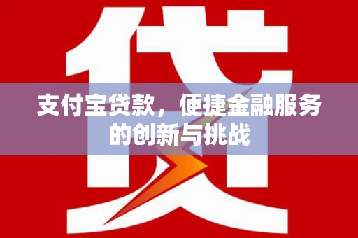 苏家屯支付宝贷款，便捷金融服务的创新与挑战