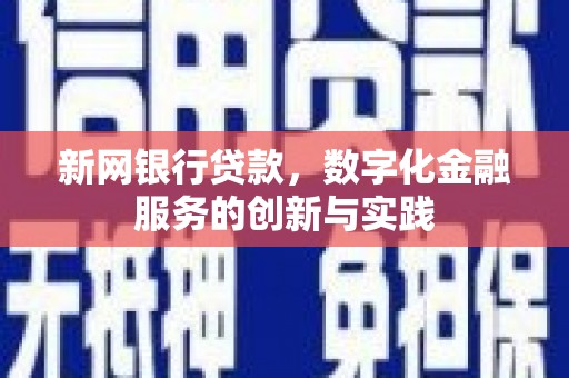 苏家屯新网银行贷款，数字化金融服务的创新与实践