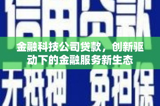 苏家屯金融科技公司贷款，创新驱动下的金融服务新生态