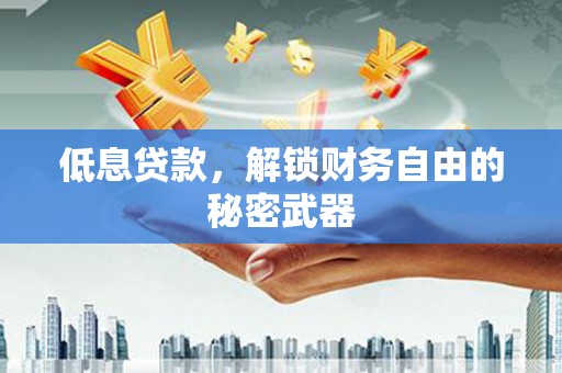 苏家屯低息贷款，解锁财务自由的秘密武器