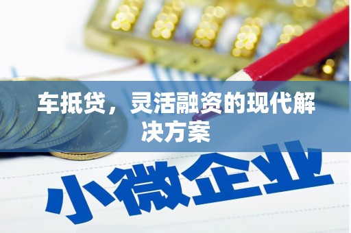 苏家屯车抵贷，灵活融资的现代解决方案