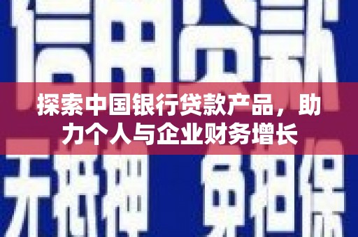 苏家屯探索中国银行贷款产品，助力个人与企业财务增长
