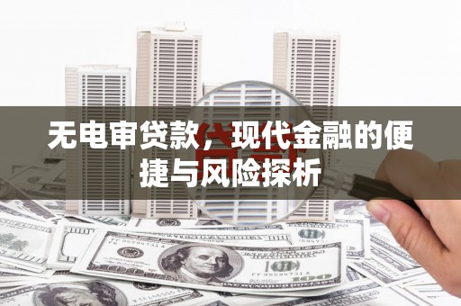 苏家屯无电审贷款，现代金融的便捷与风险探析