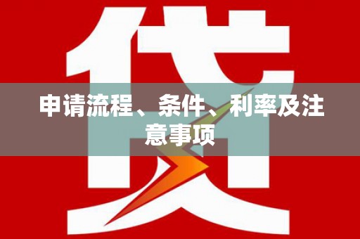 苏家屯申请流程、条件、利率及注意事项