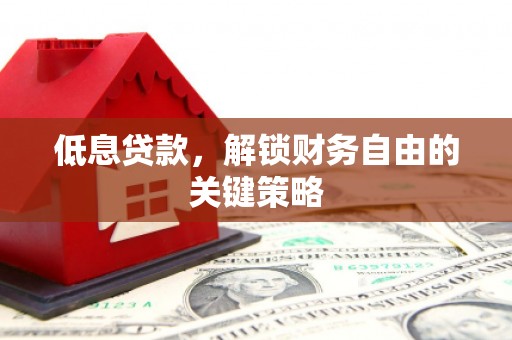 苏家屯低息贷款，解锁财务自由的关键策略