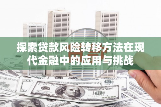 苏家屯探索贷款风险转移方法在现代金融中的应用与挑战