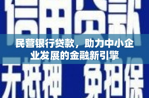 苏家屯民营银行贷款，助力中小企业发展的金融新引擎