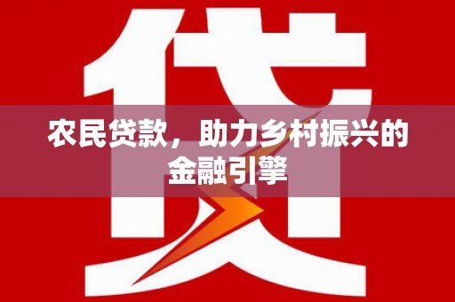 苏家屯农民贷款，助力乡村振兴的金融引擎