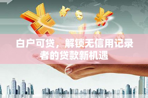 苏家屯白户可贷，解锁无信用记录者的贷款新机遇