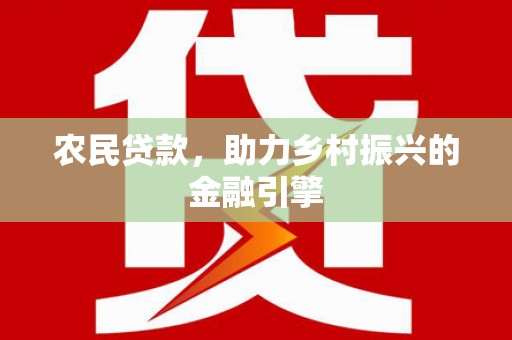 苏家屯农民贷款，助力乡村振兴的金融引擎