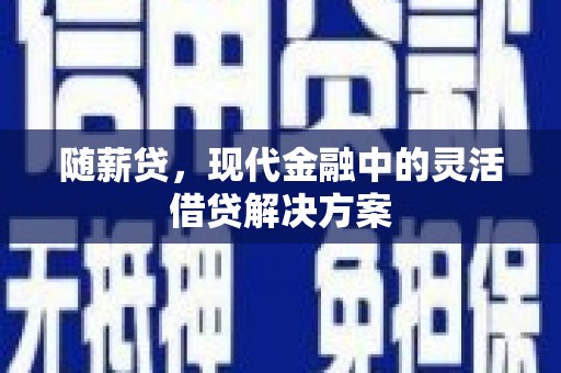 苏家屯随薪贷，现代金融中的灵活借贷解决方案