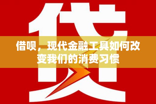 苏家屯借呗，现代金融工具如何改变我们的消费习惯