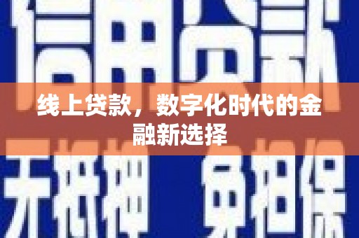 苏家屯线上贷款，数字化时代的金融新选择
