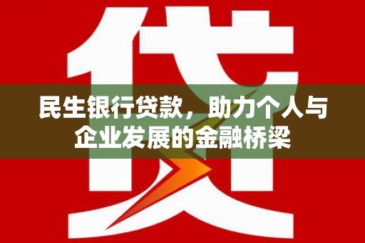 苏家屯民生银行贷款，助力个人与企业发展的金融桥梁