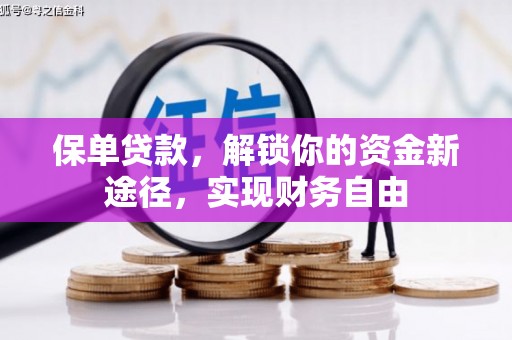 苏家屯保单贷款，解锁你的资金新途径，实现财务自由