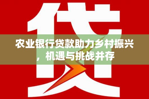 苏家屯农业银行贷款助力乡村振兴，机遇与挑战并存