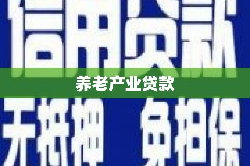 苏家屯养老产业贷款