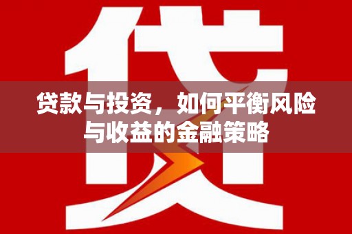 苏家屯贷款与投资，如何平衡风险与收益的金融策略