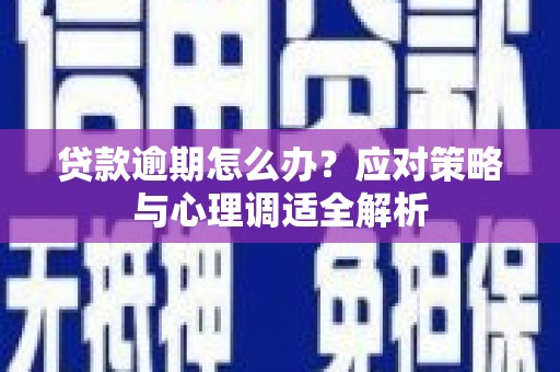 苏家屯贷款逾期怎么办？应对策略与心理调适全解析