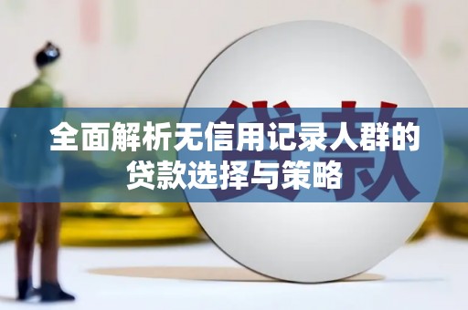 苏家屯全面解析无信用记录人群的贷款选择与策略