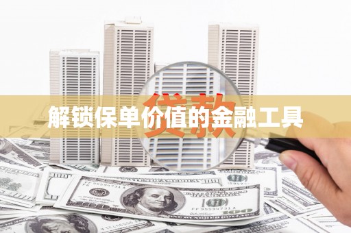 苏家屯解锁保单价值的金融工具
