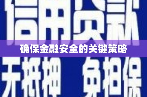 苏家屯确保金融安全的关键策略