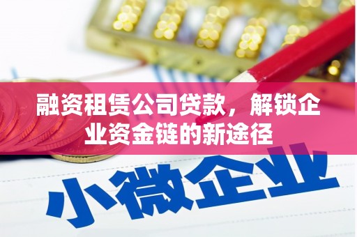 苏家屯融资租赁公司贷款，解锁企业资金链的新途径